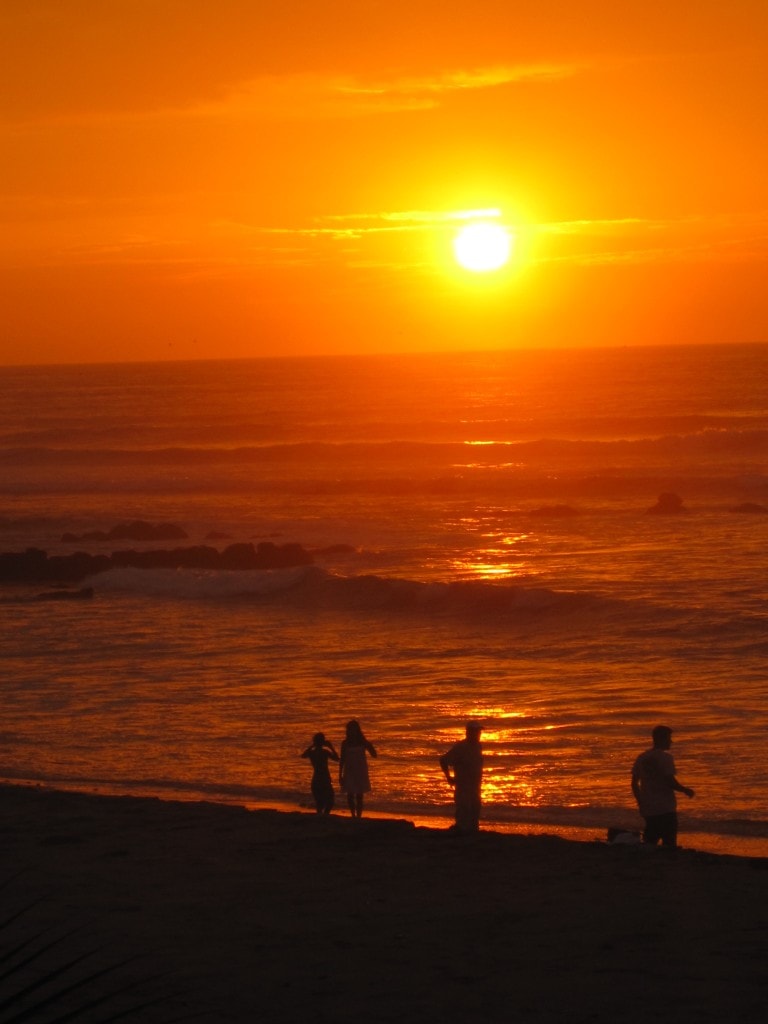beach day, mancora, peru, south america, sunset