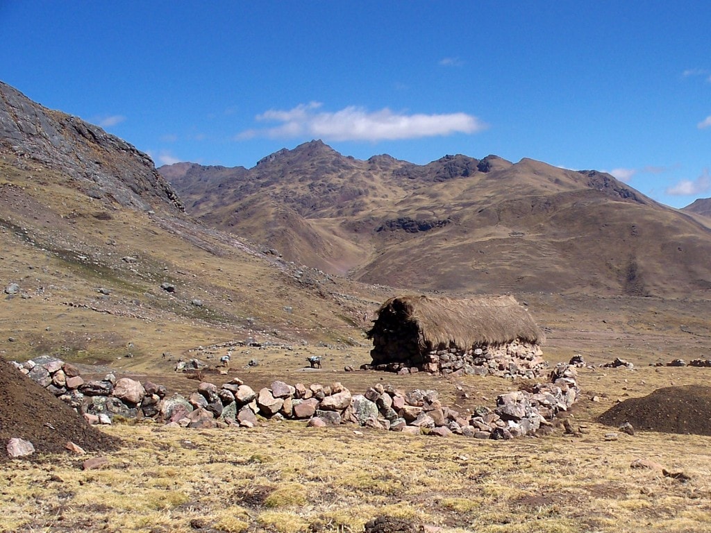 House in the Lares Valley A sheep/llama herder makes his home in this spot. For some it is unbelievable that one could live so far from any sort of town, city, or even road. For me, I was a little bit envious of the simplicity of his life.