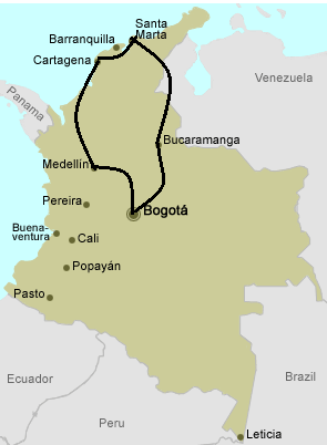 Half loop of Colombia