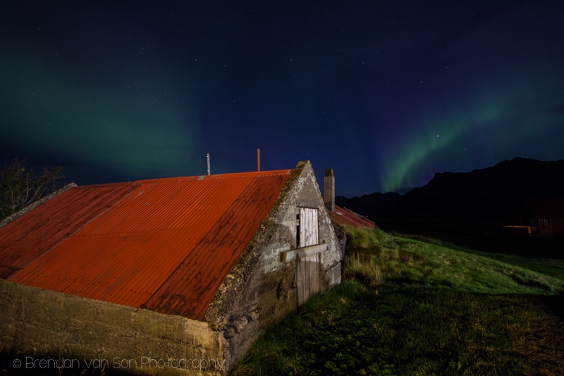 Northern lights near Hofn, Iceland