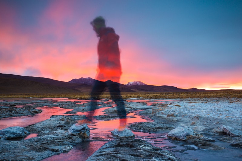 Bolivian Altiplano at sunset